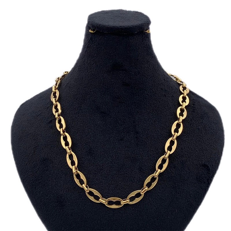 gold-plated-stainless-chain-1 زنجیر زنانه استیل طرح طلا