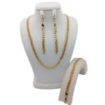 سرویس ژوپینگ کارتیه با آبکاری طلا شامل گردنبند دستبند و گوشواره