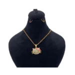 گردنبند دخترانه کیتی استیل طلایی با کریستال اتریشی